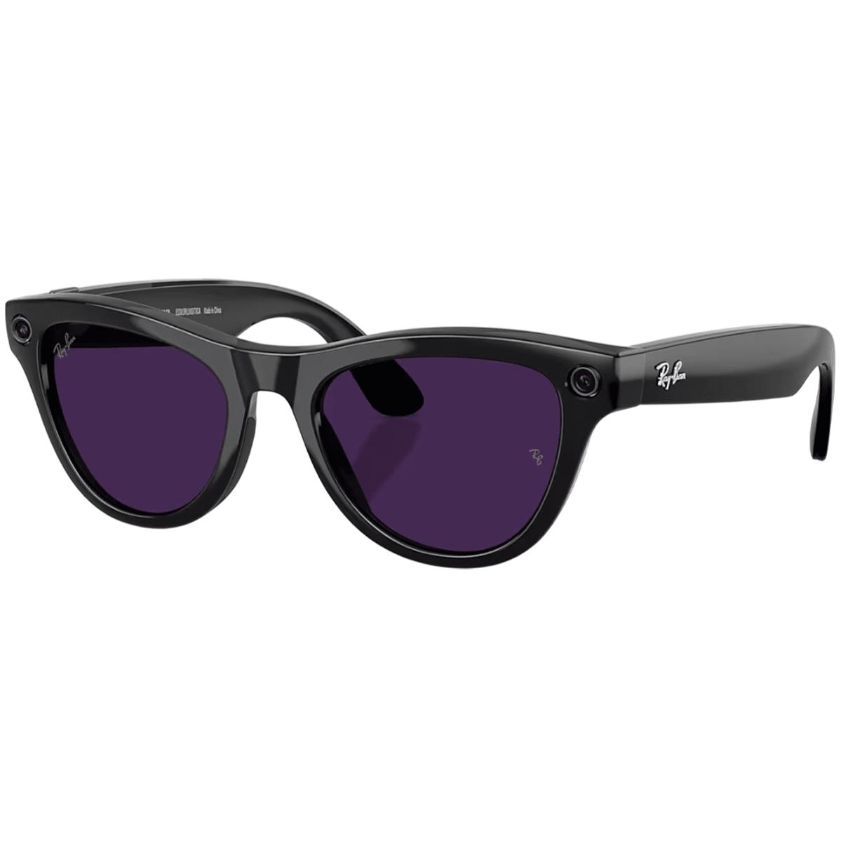 Смарт-очки Ray-Ban | Meta Skyler [Gen 2] Standard Shiny Black Frame / Clear to Amethyst Transitions Lenses (RW4014 601/CH 52-20)