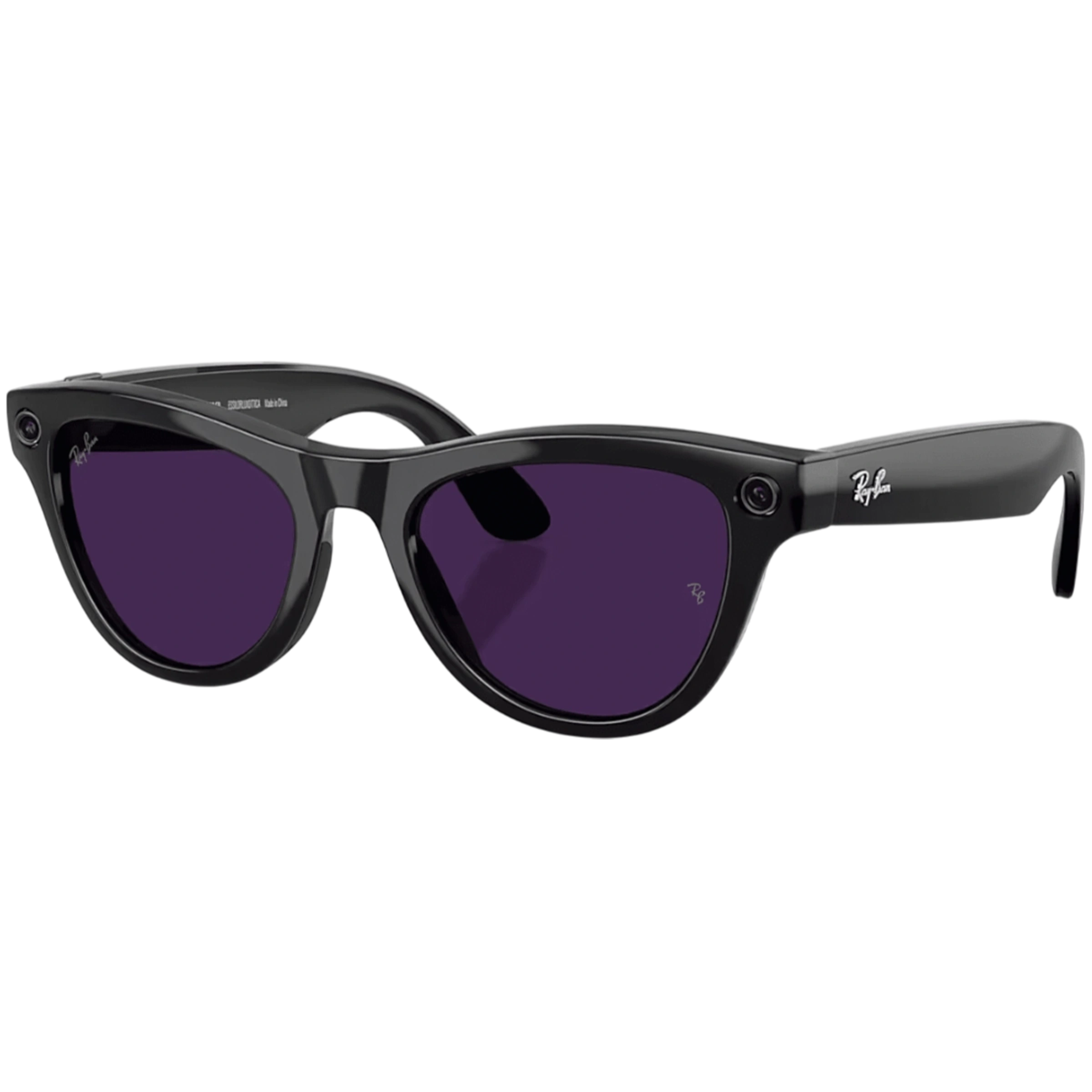 Смарт-очки Ray-Ban | Meta Skyler [Gen 2] Standard Shiny Black Frame / Clear to Amethyst Transitions Lenses (RW4014 601/CH 52-20)