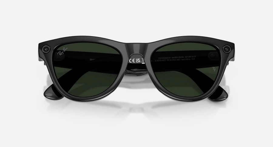 Смарт-окуляри Ray-Ban | Meta Skyler [Gen 2] Standard Shiny Black Frame / Clear to Graphite Green Transitions Lenses (RW4014 601/1M 52-20)