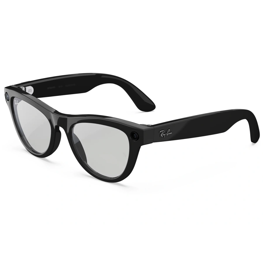 Смарт-окуляри Ray-Ban | Meta Skyler [Gen 2] Standard Shiny Black Frame / Clear to Graphite Green Transitions Lenses (RW4014 601/1M 52-20)
