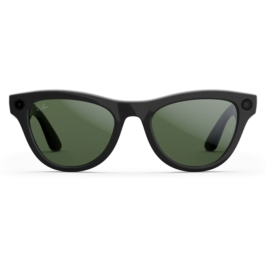 Смарт-окуляри Ray-Ban | Meta Skyler [Gen 2] Standard Shiny Black Frame / Clear to Graphite Green Transitions Lenses (RW4014 601/1M 52-20)