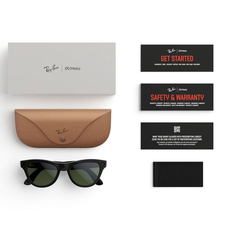 Смарт-окуляри Ray-Ban | Meta Skyler [Gen 2] Standard Shiny Black Frame / Clear to Graphite Green Transitions Lenses (RW4014 601/1M 52-20)