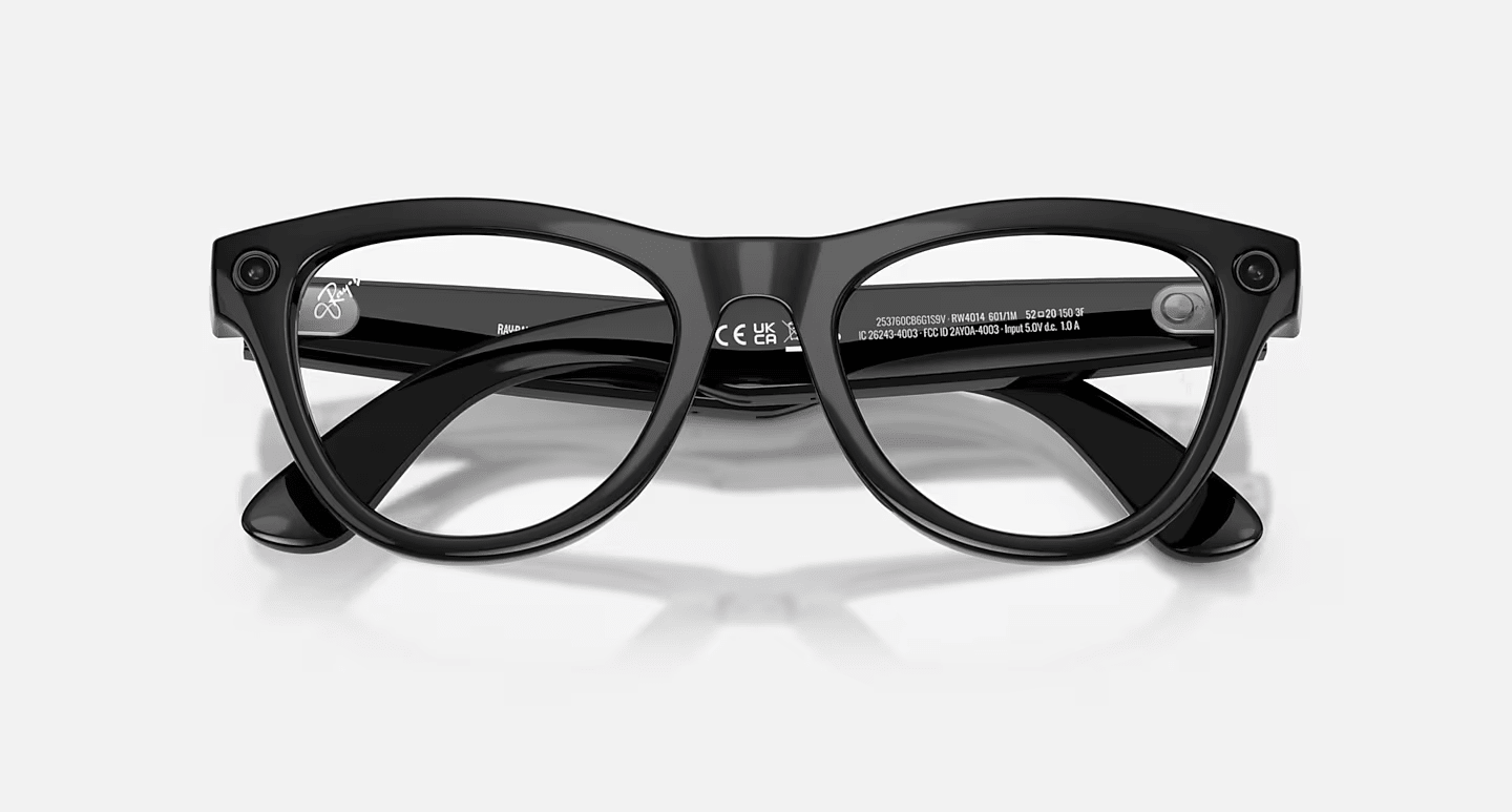 Смарт-очки Ray-Ban | Meta Skyler [Gen 2] Standard Shiny Black Frame / Clear to Graphite Green Transitions Lenses (RW4014 601/1M 52-20)
