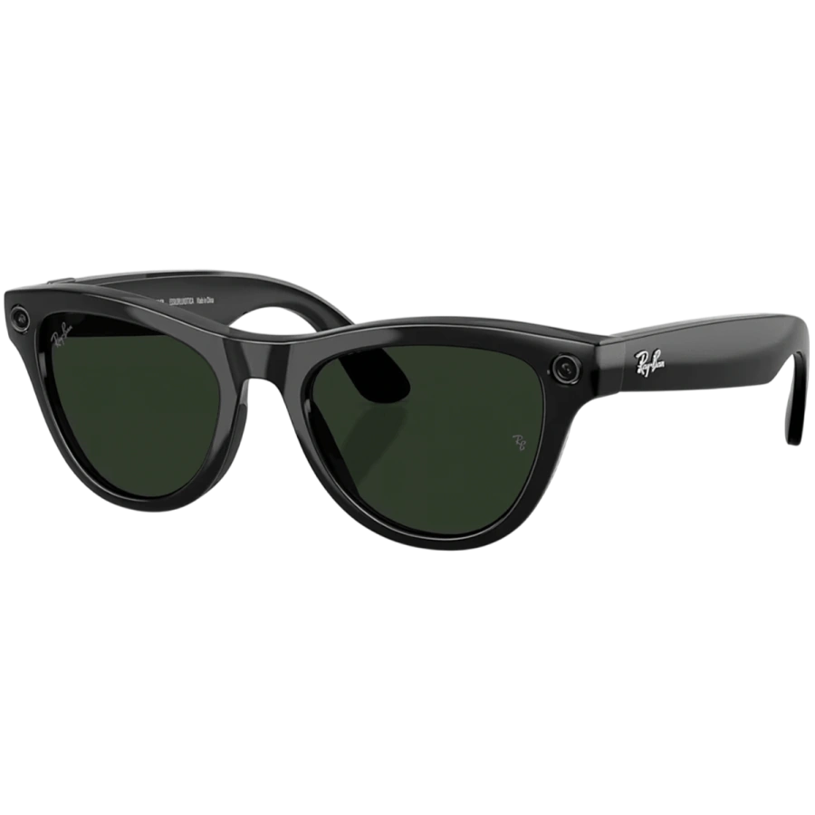Смарт-окуляри Ray-Ban | Meta Skyler [Gen 2] Standard Shiny Black Frame / Clear to Graphite Green Transitions Lenses (RW4014 601/1M 52-20)