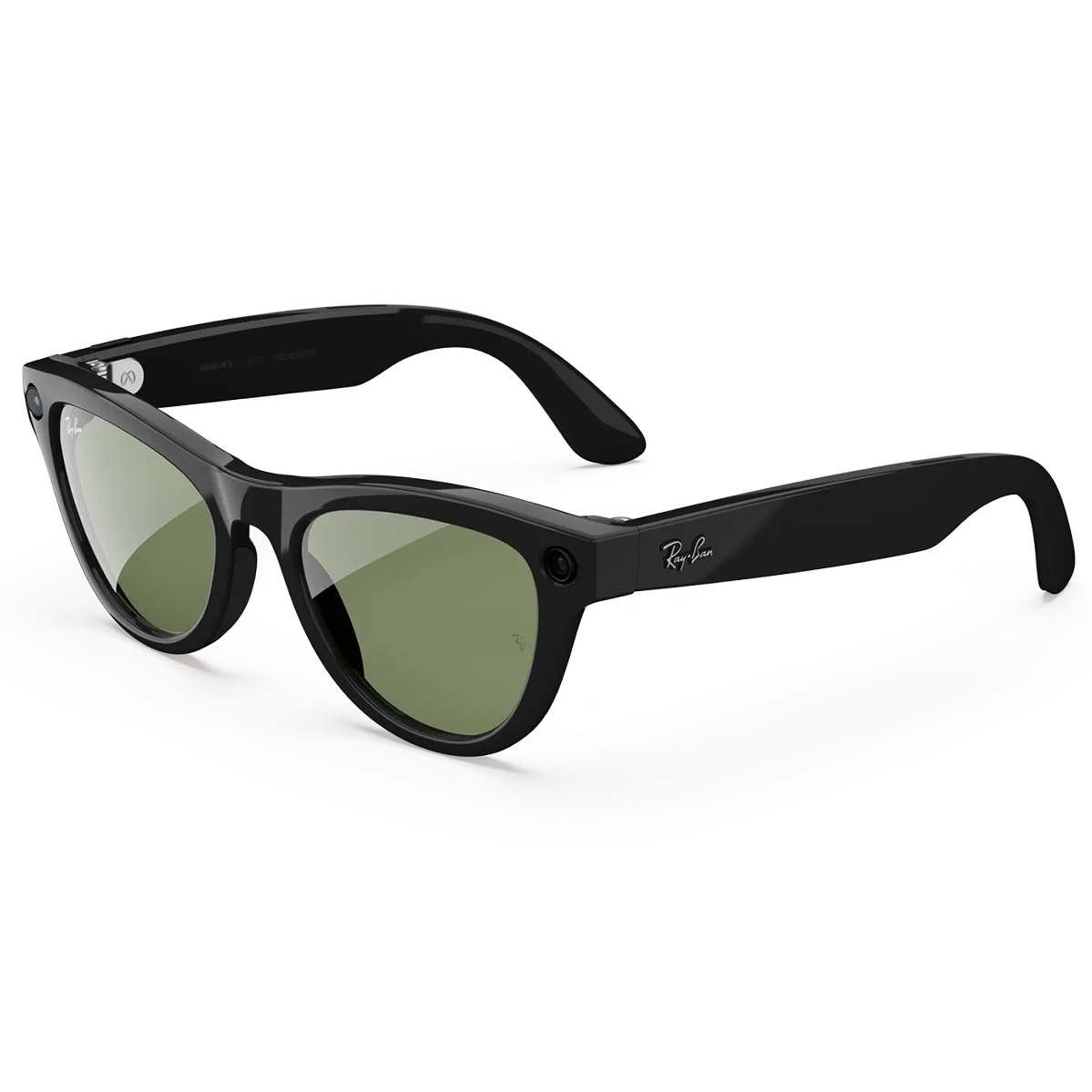 Смарт-очки Ray-Ban | Meta Skyler [Gen 2] Standard Shiny Black Frame / G-15 Green Lenses (RW4014 601/71 52-20)