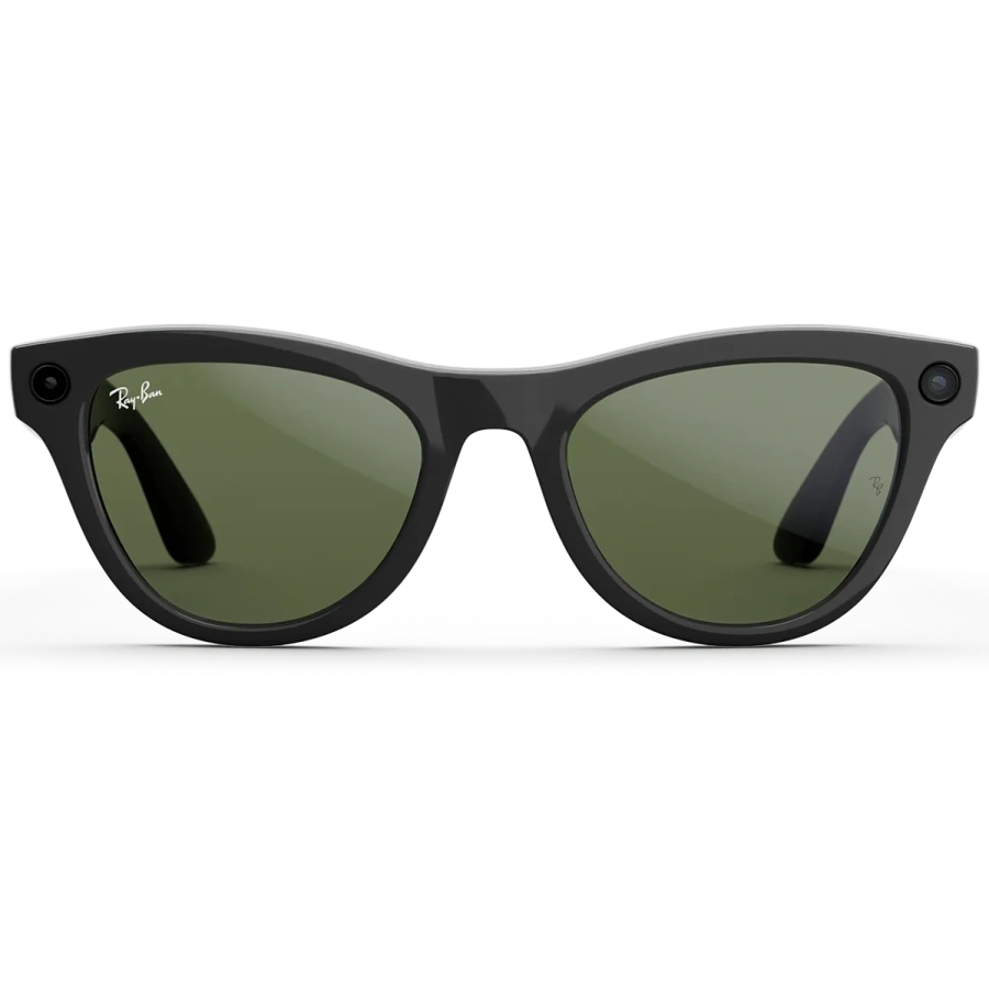 Смарт-окуляри Ray-Ban | Meta Skyler [Gen 2] Standard Shiny Black Frame / G-15 Green Lenses (RW4014 601/71 52-20)