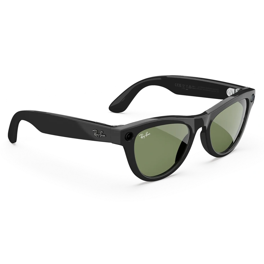 Смарт-окуляри Ray-Ban | Meta Skyler [Gen 2] Standard Shiny Black Frame / G-15 Green Lenses (RW4014 601/71 52-20)
