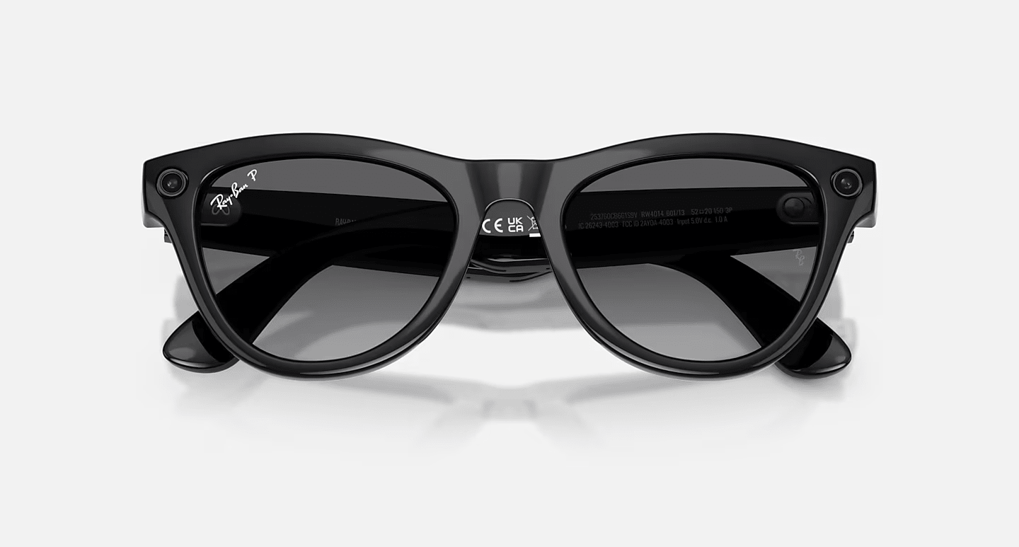 Смарт-очки Ray-Ban | Meta Skyler [Gen 2] Standard Shiny Black Frame / Gradient Graphite Lenses (RW4014 601/T3 52-20)