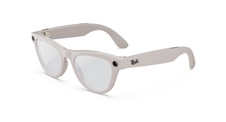 Смарт-окуляри Ray-Ban | Meta Skyler [Gen 2] Standard Shiny Chalky Gray Frame / Clear to Sapphire Transitions Lenses (RW4014 6700MF 52-20)