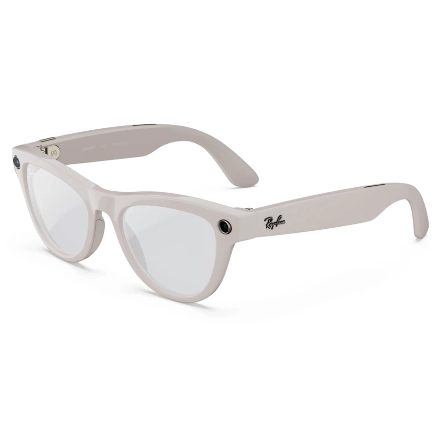 Смарт-окуляри Ray-Ban | Meta Skyler [Gen 2] Standard Shiny Chalky Gray Frame / Clear to Sapphire Transitions Lenses (RW4014 6700MF 52-20)