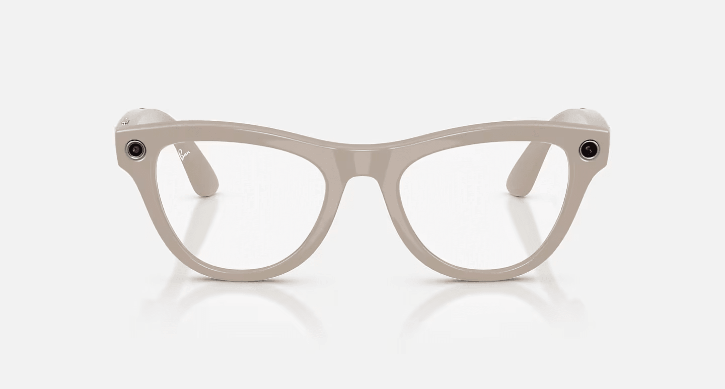 Смарт-очки Ray-Ban | Meta Skyler [Gen 2] Standard Shiny Chalky Gray Frame / Clear to Sapphire Transitions Lenses (RW4014 6700MF 52-20)