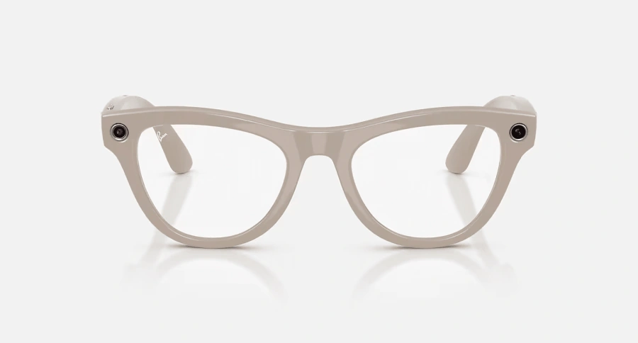 Смарт-окуляри Ray-Ban | Meta Skyler [Gen 2] Standard Shiny Chalky Gray Frame / Clear to Sapphire Transitions Lenses (RW4014 6700MF 52-20)