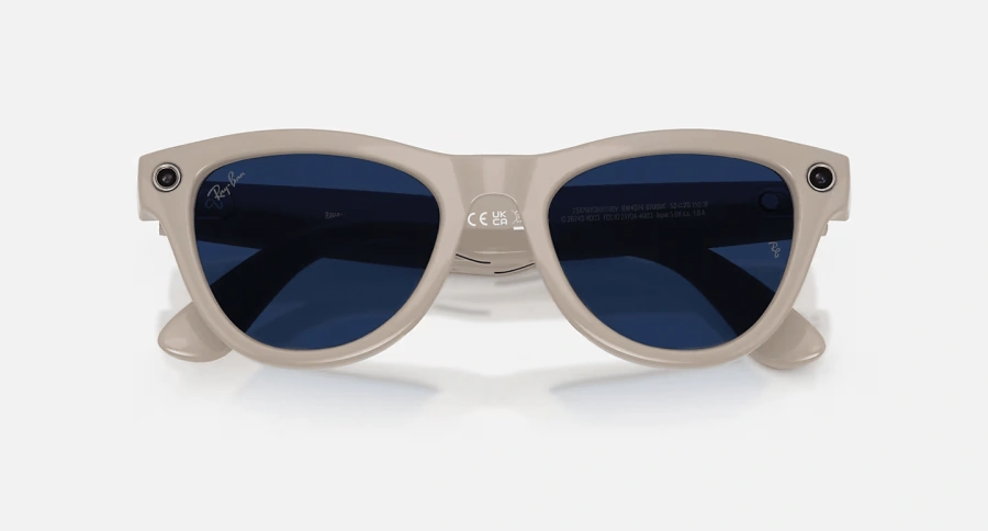 Смарт-окуляри Ray-Ban | Meta Skyler [Gen 2] Standard Shiny Chalky Gray Frame / Clear to Sapphire Transitions Lenses (RW4014 6700MF 52-20)