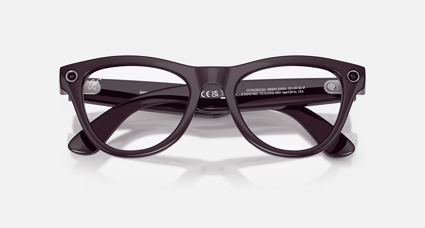 Смарт-очки Ray-Ban | Meta Skyler [Gen 2] Standard Shiny Mystic Violet Frame / Clear to Amethyst Transitions Lenses (RW4014 6701CH 52-20)