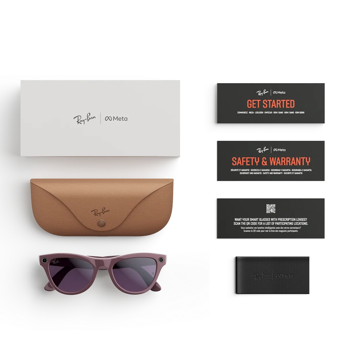 Смарт-очки Ray-Ban | Meta Skyler [Gen 2] Standard Shiny Mystic Violet Frame / Clear to Amethyst Transitions Lenses (RW4014 6701CH 52-20)