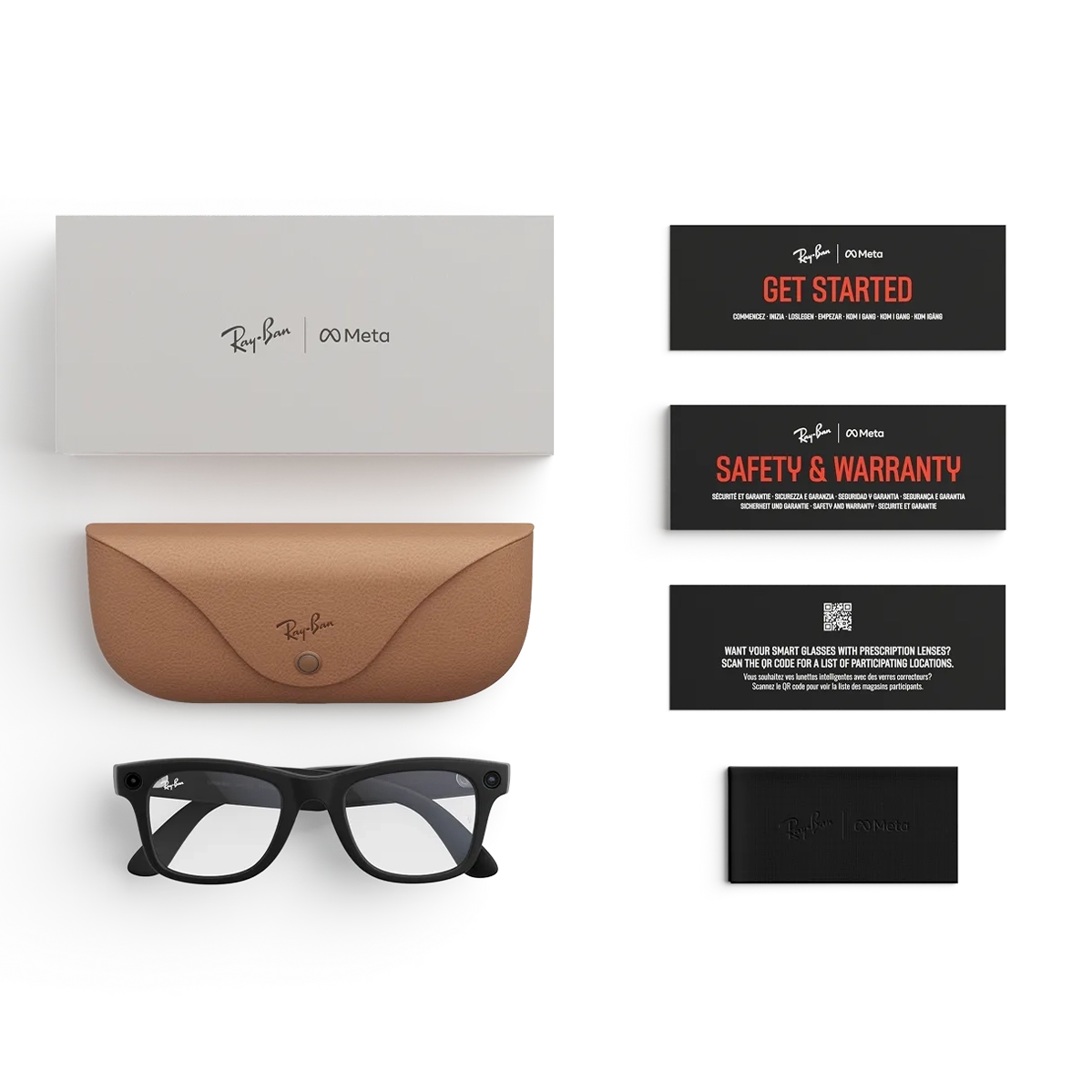 Смарт-окуляри Ray-Ban | Meta Wayfarer [Gen 2] Large Matte Black Frame / Clear Lenses (RW4012 601SSB 53-22)