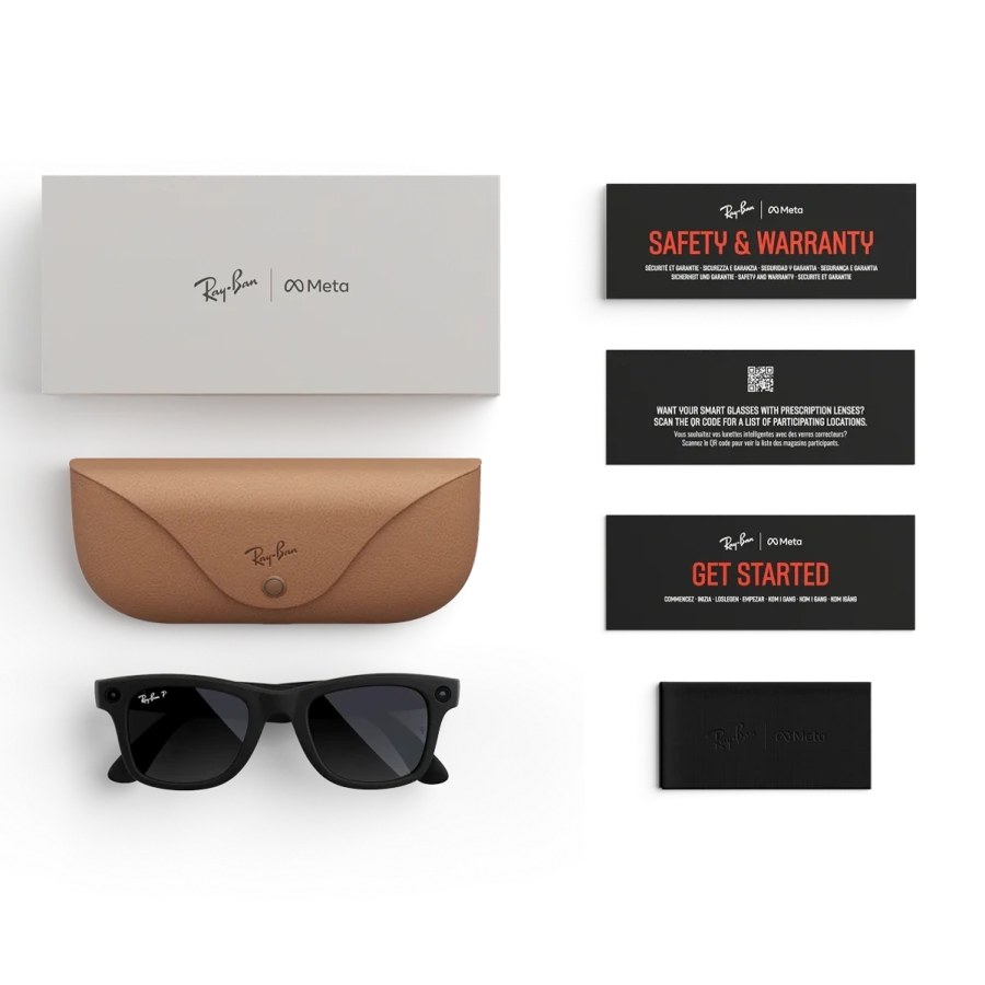 Смарт-очки Ray-Ban | Meta Wayfarer [Gen 2] Large Matte Black Frame / Gradient Graphite Lenses (RW4012 601ST3 53-22)