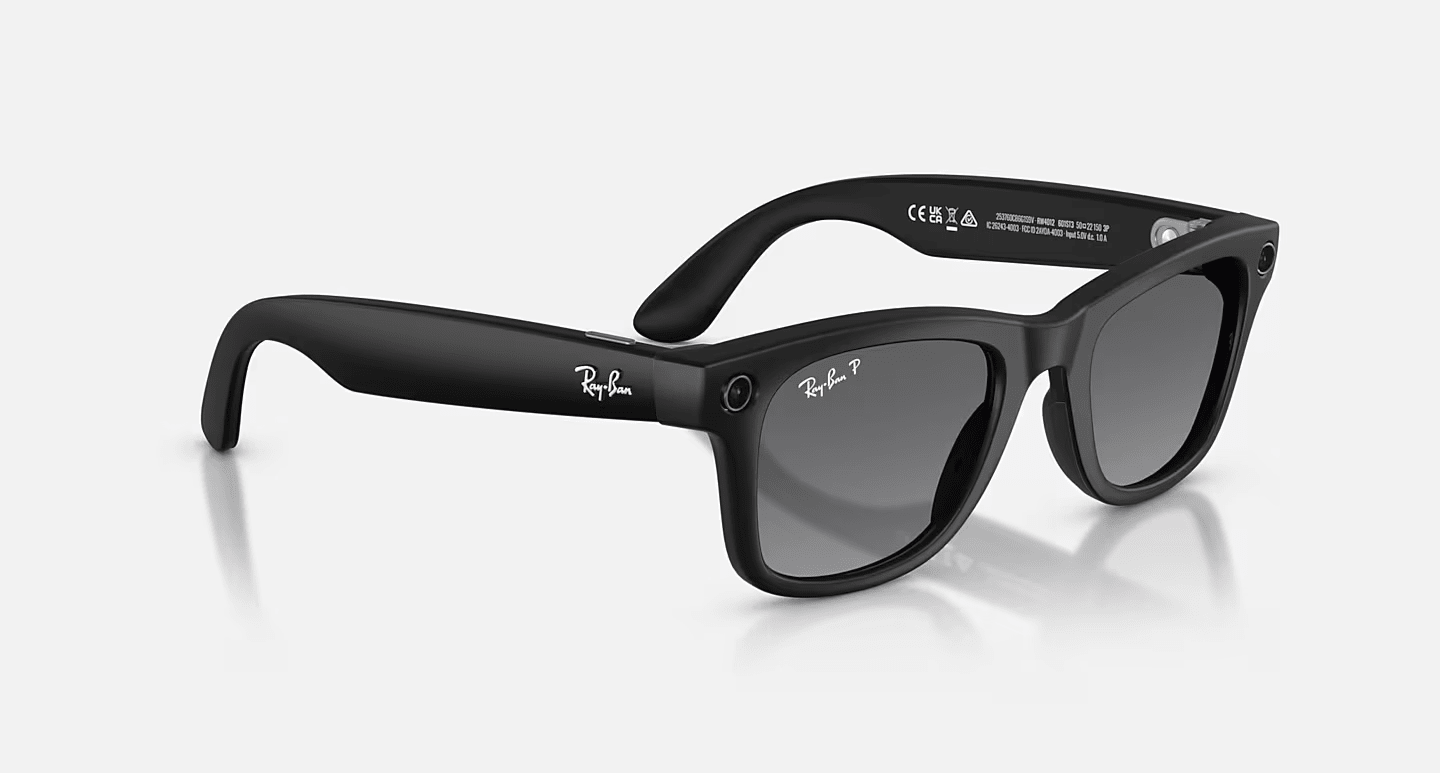 Смарт-окуляри Ray-Ban | Meta Wayfarer [Gen 2] Large Matte Black Frame / Gradient Graphite Lenses (RW4012 601ST3 53-22)