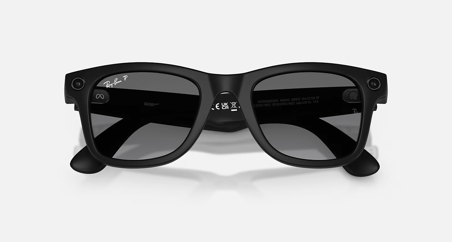 Смарт-окуляри Ray-Ban | Meta Wayfarer [Gen 2] Large Matte Black Frame / Gradient Graphite Lenses (RW4012 601ST3 53-22)
