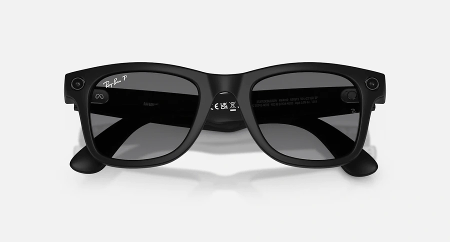 Смарт-очки Ray-Ban | Meta Wayfarer [Gen 2] Large Matte Black Frame / Gradient Graphite Lenses (RW4012 601ST3 53-22)
