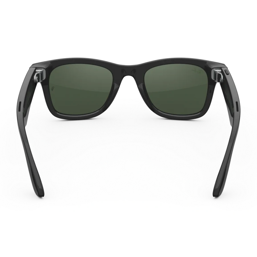 Смарт-очки Ray-Ban | Meta Wayfarer [Gen 2] Large Shiny Black Frame / Clear to Graphite Green Transitions Lenses (RW4012 601/1M 53-22)