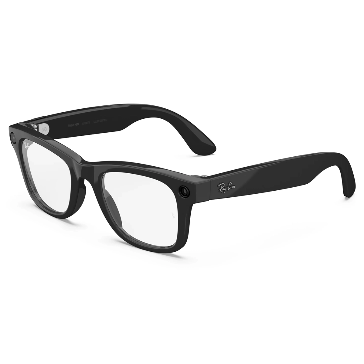 Смарт-очки Ray-Ban | Meta Wayfarer [Gen 2] Large Shiny Black Frame / Clear to Graphite Green Transitions Lenses (RW4012 601/1M 53-22)