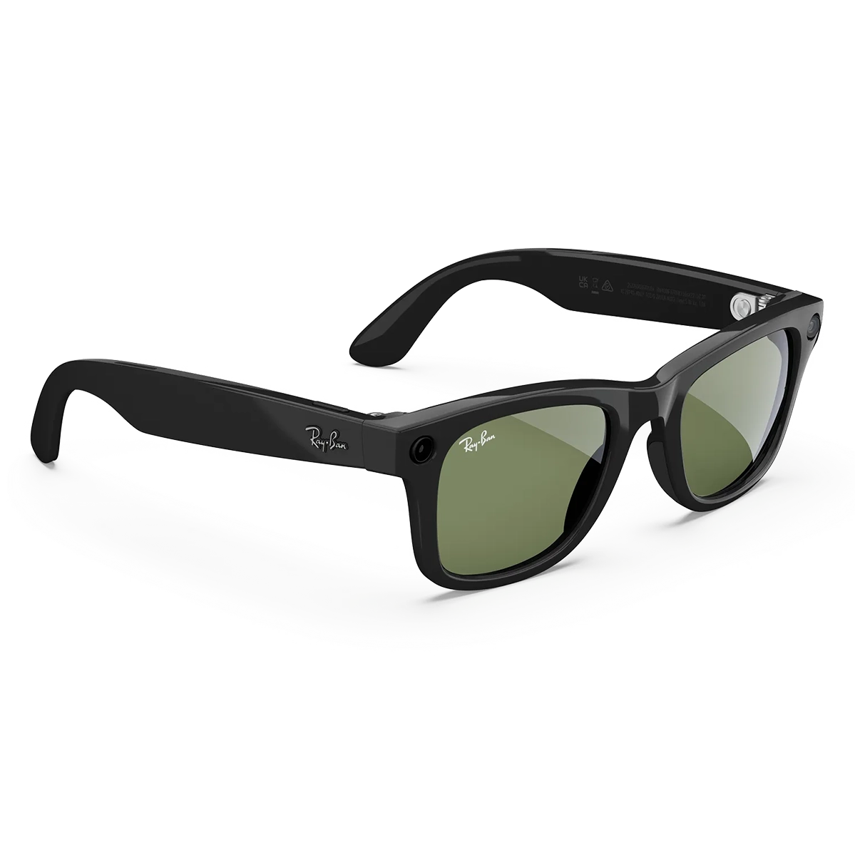 Смарт-окуляри Ray-Ban | Meta Wayfarer [Gen 2] Large Shiny Black Frame / G-15 Green Lenses (RW4012 601/71 53-22)