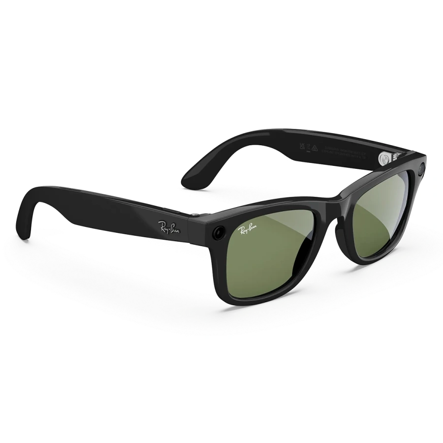 Смарт-очки Ray-Ban | Meta Wayfarer [Gen 2] Large Shiny Black Frame / G-15 Green Lenses (RW4012 601/71 53-22)