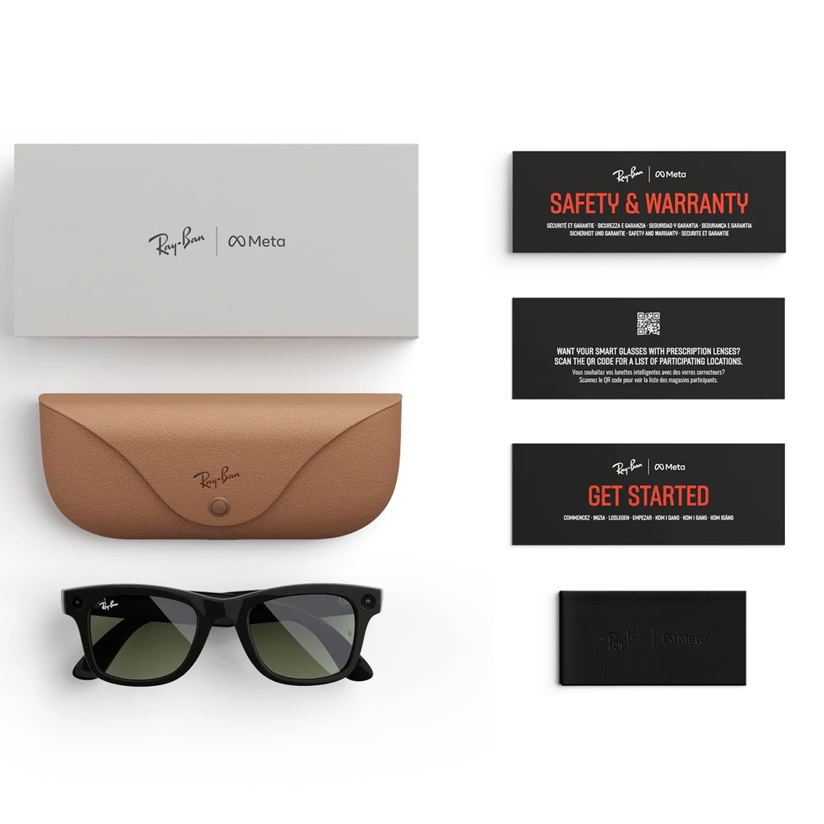 Смарт-окуляри Ray-Ban | Meta Wayfarer [Gen 2] Large Shiny Black Frame / G-15 Green Lenses (RW4012 601/71 53-22)