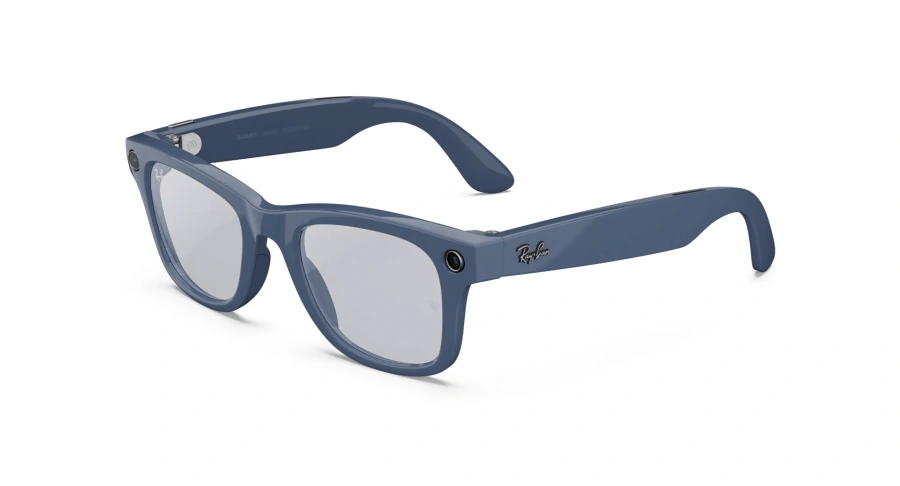 Смарт-очки Ray-Ban | Meta Wayfarer [Gen 2] Large Shiny Cosmic Blue Frame / Clear to Sapphire Transitions Lenses