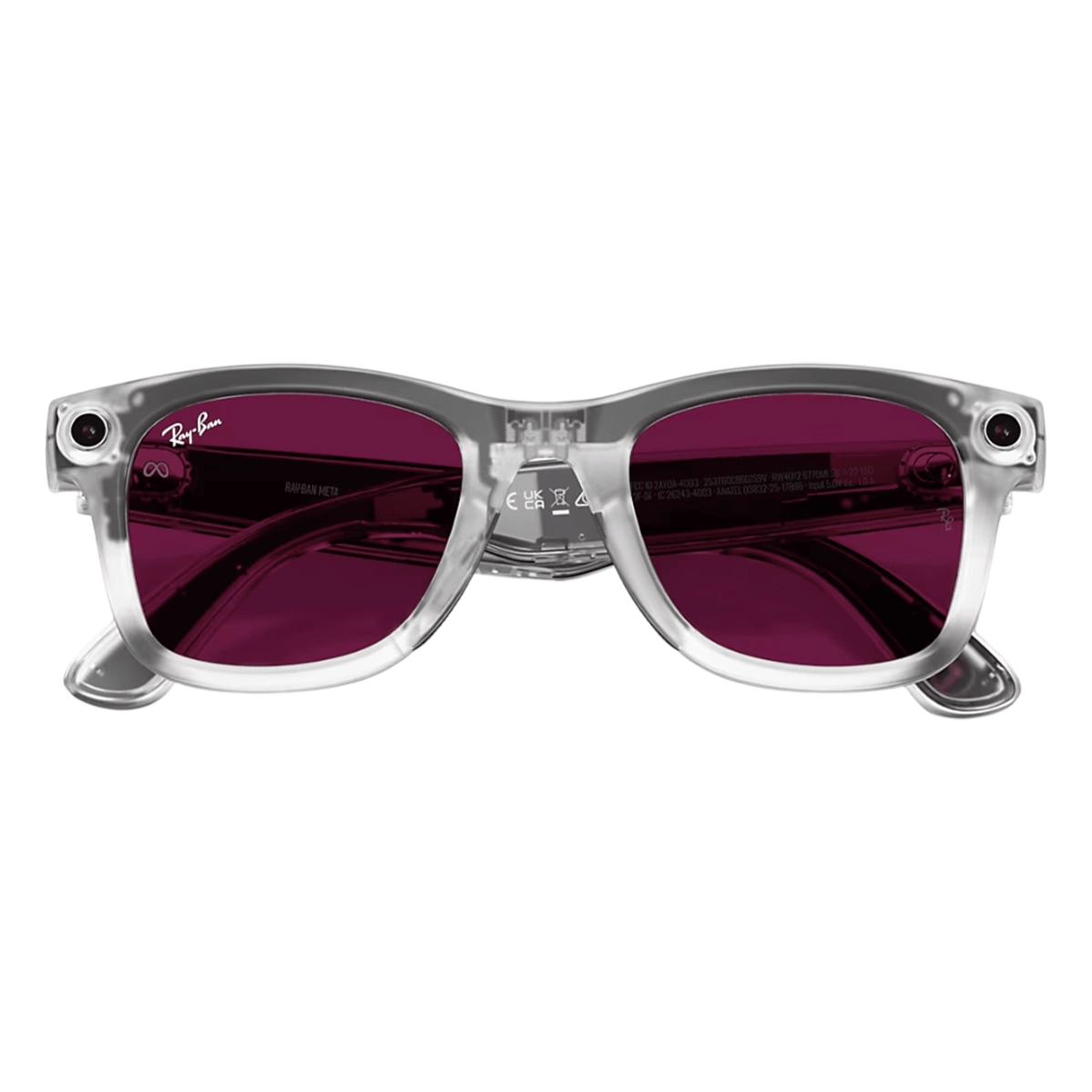 Смарт-окуляри Ray-Ban | Meta Wayfarer [Gen 2] LIMITED EDITION Standard Matte Transparent Frame / Clear/Ruby Transitions Lenses (RW4012 6770MI 50-22)