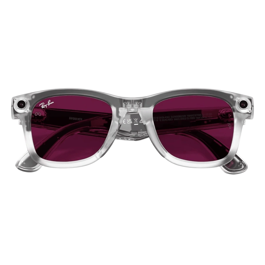 Смарт-очки Ray-Ban | Meta Wayfarer [Gen 2] LIMITED EDITION Standard Matte Transparent Frame / Clear/Ruby Transitions Lenses (RW4012 6770MI 50-22)