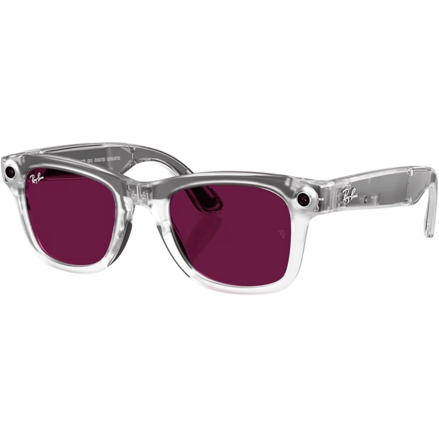 Смарт-очки Ray-Ban | Meta Wayfarer [Gen 2] LIMITED EDITION Standard Matte Transparent Frame / Clear/Ruby Transitions Lenses (RW4012 6770MI 50-22)