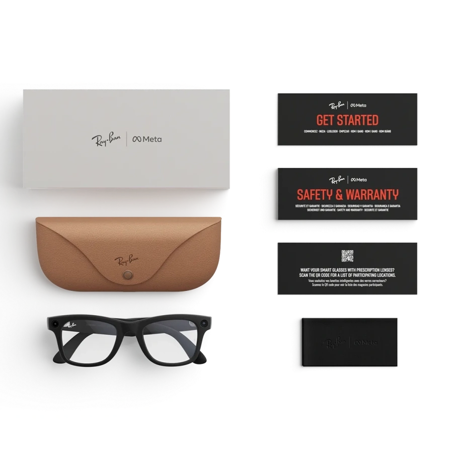 Смарт-окуляри Ray-Ban | Meta Wayfarer [Gen 2] Standard Matte Black Frame / Clear Lenses (RW4012 601SSB 50-22)