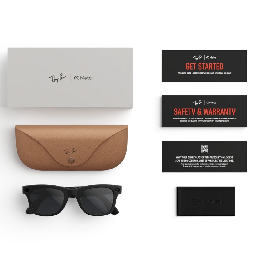 Смарт-очки Ray-Ban | Meta Wayfarer [Gen 2] Standard Matte Black Frame / Clear to Grey Transitions Lenses (RW4012 601S1Z 50-22)