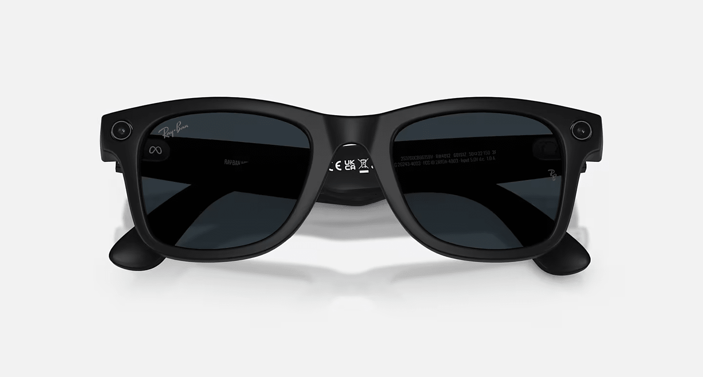 Смарт-окуляри Ray-Ban | Meta Wayfarer [Gen 2] Large Matte Black Frame / Clear to Grey Transitions Lenses (RW4012 601S1Z 53-22)