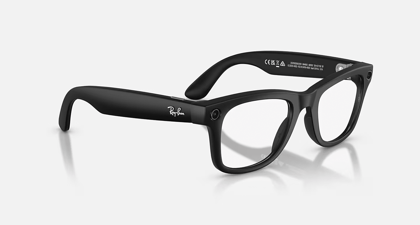 Смарт-окуляри Ray-Ban | Meta Wayfarer [Gen 2] Large Matte Black Frame / Clear to Grey Transitions Lenses (RW4012 601S1Z 53-22)