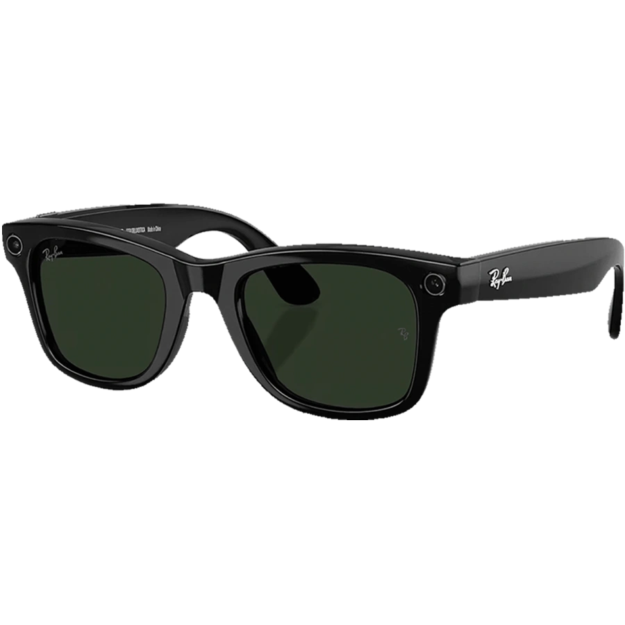 Смарт-очки Ray-Ban | Meta Wayfarer [Gen 2] Standard Shiny Black Frame / Clear to Graphite Green Transitions Lenses (RW4012 601/1M 50-22)
