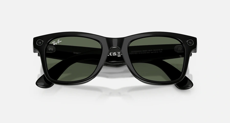 Смарт-очки Ray-Ban | Meta Wayfarer [Gen 2] Standard Shiny Black Frame / G-15 Green Lenses (RW4012 601/71 50-22)