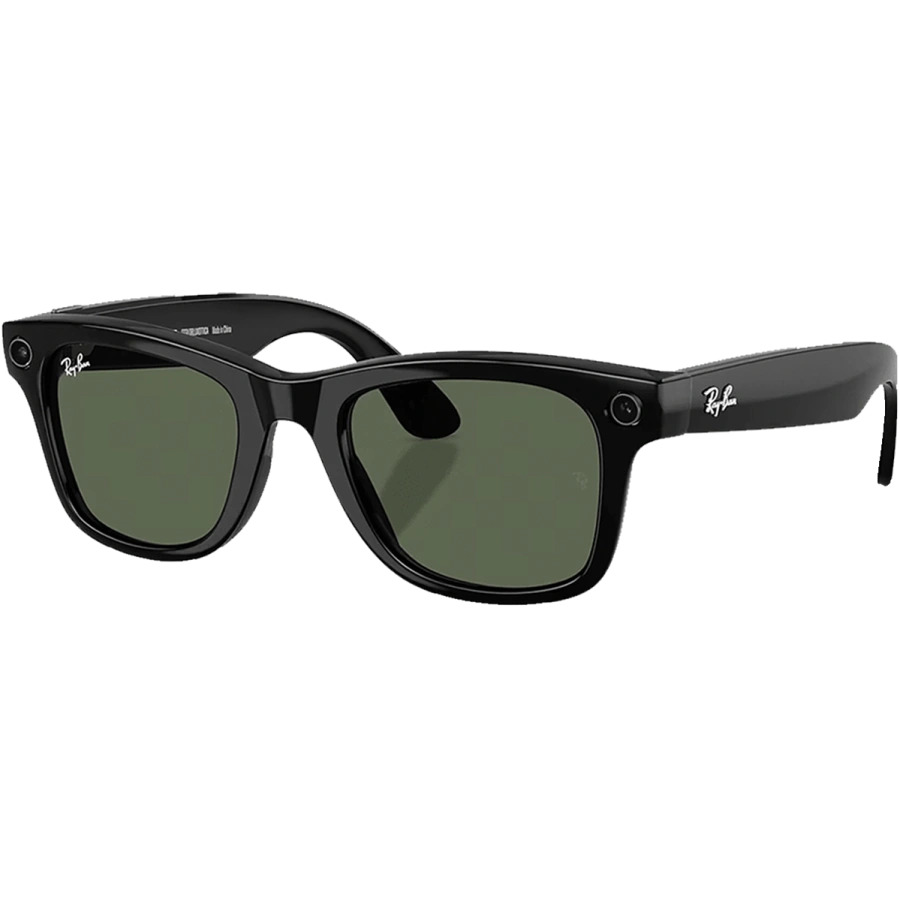 Смарт-очки Ray-Ban | Meta Wayfarer [Gen 2] Standard Shiny Black Frame / G-15 Green Lenses (RW4012 601/71 50-22)
