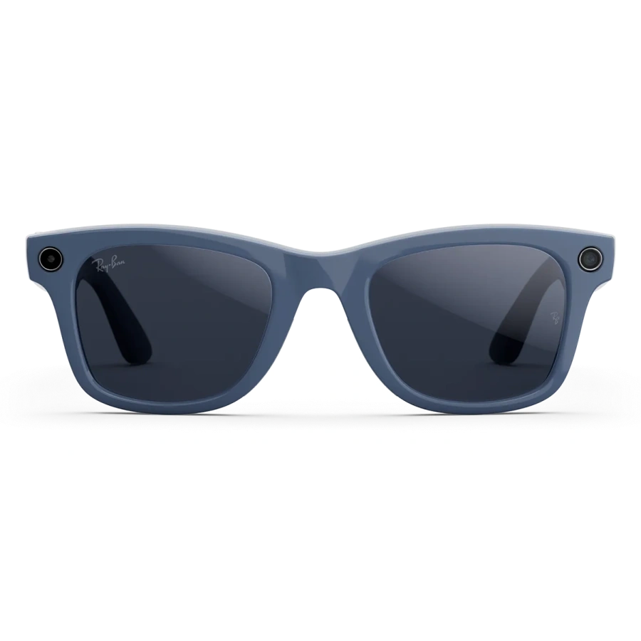 Смарт-очки Ray-Ban | Meta Wayfarer [Gen 2] Standard Shiny Cosmic Blue Frame / Clear to Sapphire Transitions Lenses (RW4012 6628MF50)