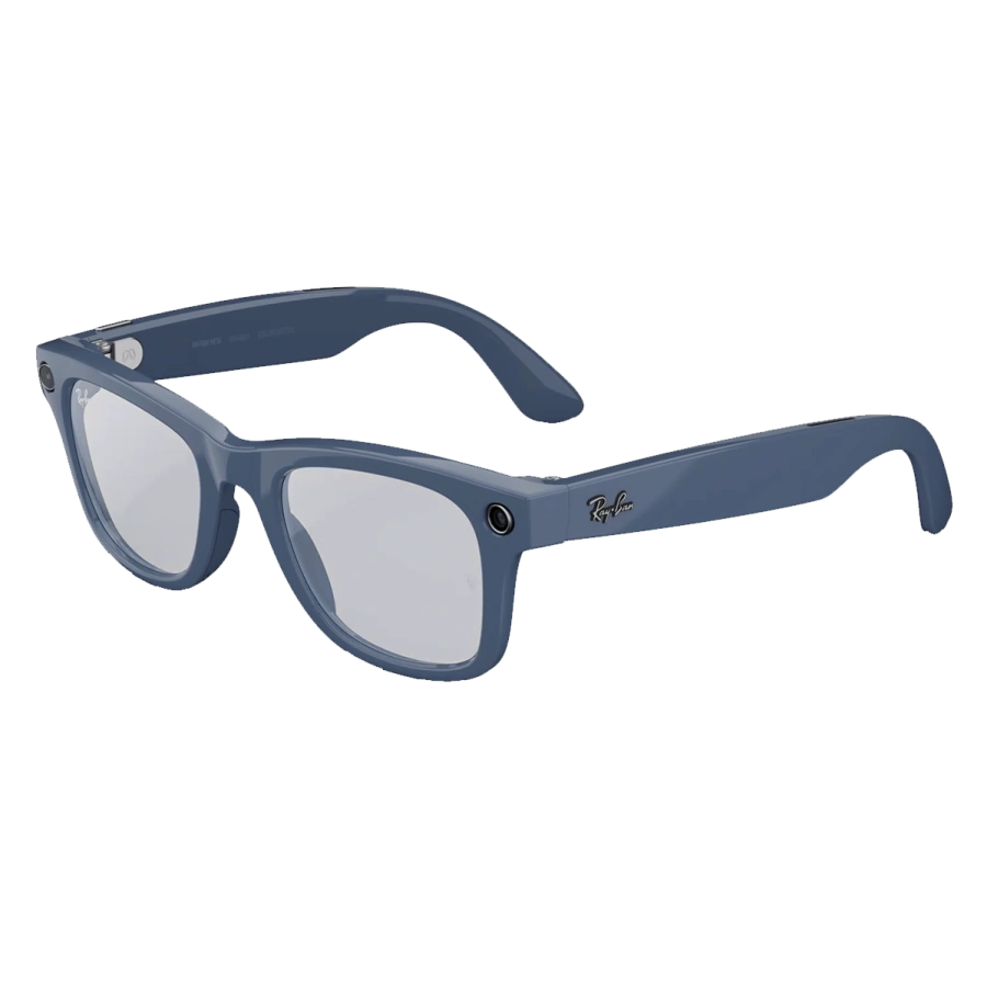 Смарт-очки Ray-Ban | Meta Wayfarer [Gen 2] Standard Shiny Cosmic Blue Frame / Clear to Sapphire Transitions Lenses (RW4012 6628MF50)