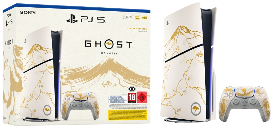 Стаціонарна ігрова приставка Sony PlayStation 5 Slim Blu-Ray 1TB - Ghost of Yotei Gold Limited Edition Bundle (1000048368)