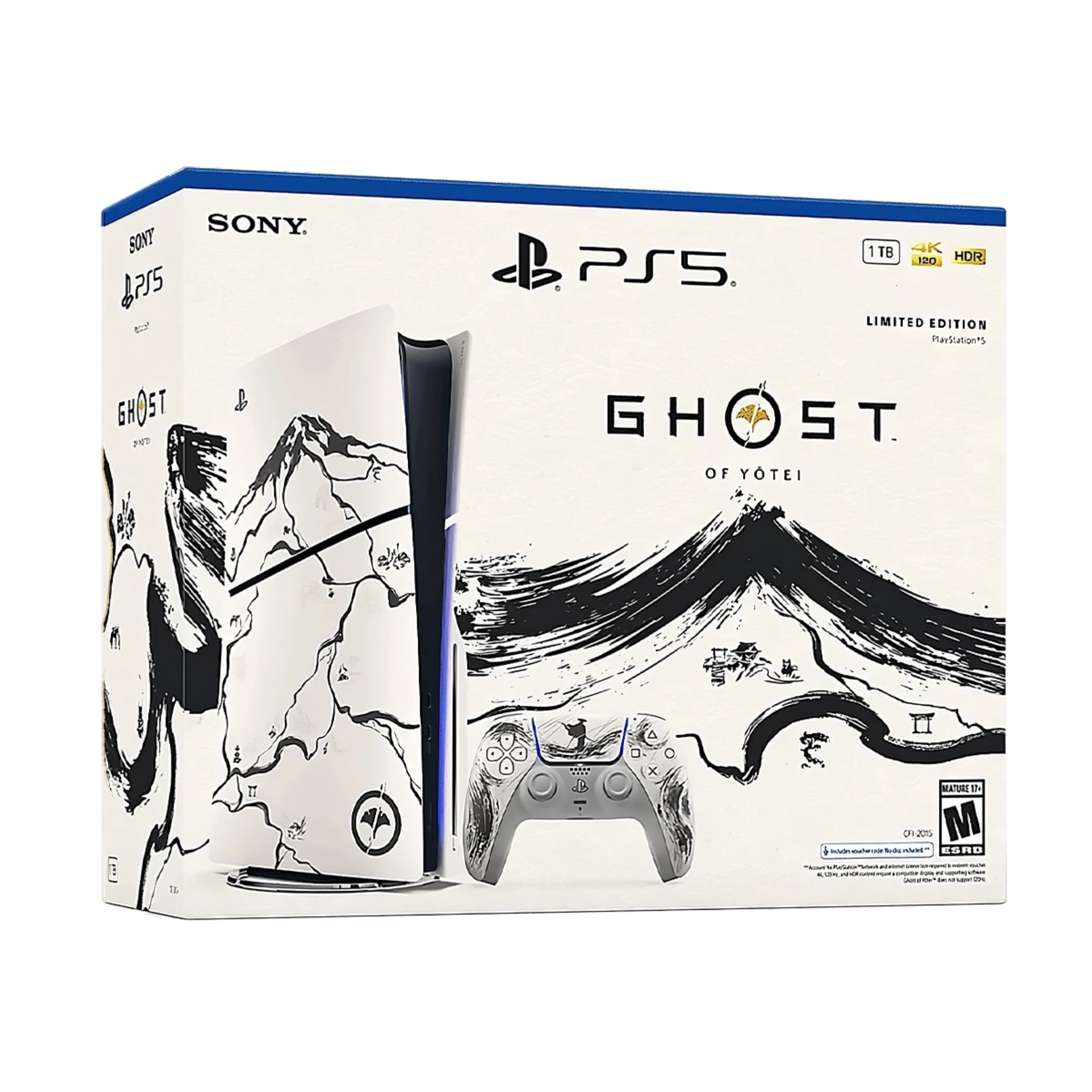 Стаціонарна ігрова приставка Sony PlayStation 5 Slim Blu-Ray 1TB - Ghost of Yotei Black Limited Edition Bundle Стаціонарна ігрова приставка Sony PlayStation 5 Slim Blu-Ray 1TB - Ghost of Yotei Black Limited Edition Bundle