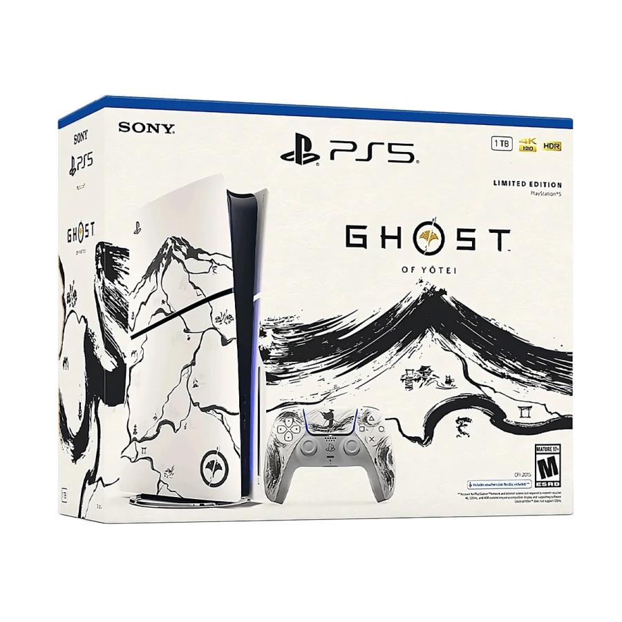 Стаціонарна ігрова приставка Sony PlayStation 5 Slim Blu-Ray 1TB - Ghost of Yotei Black Limited Edition Bundle
