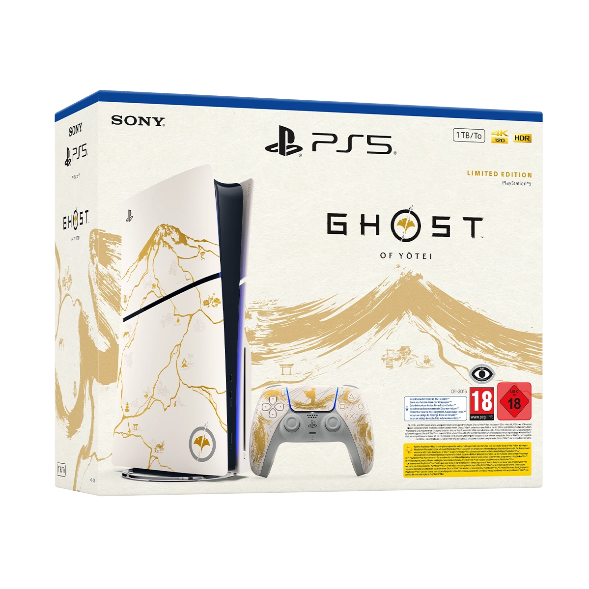 Стаціонарна ігрова приставка Sony PlayStation 5 Slim Blu-Ray 1TB - Ghost of Yotei Gold Limited Edition Bundle (1000048368)