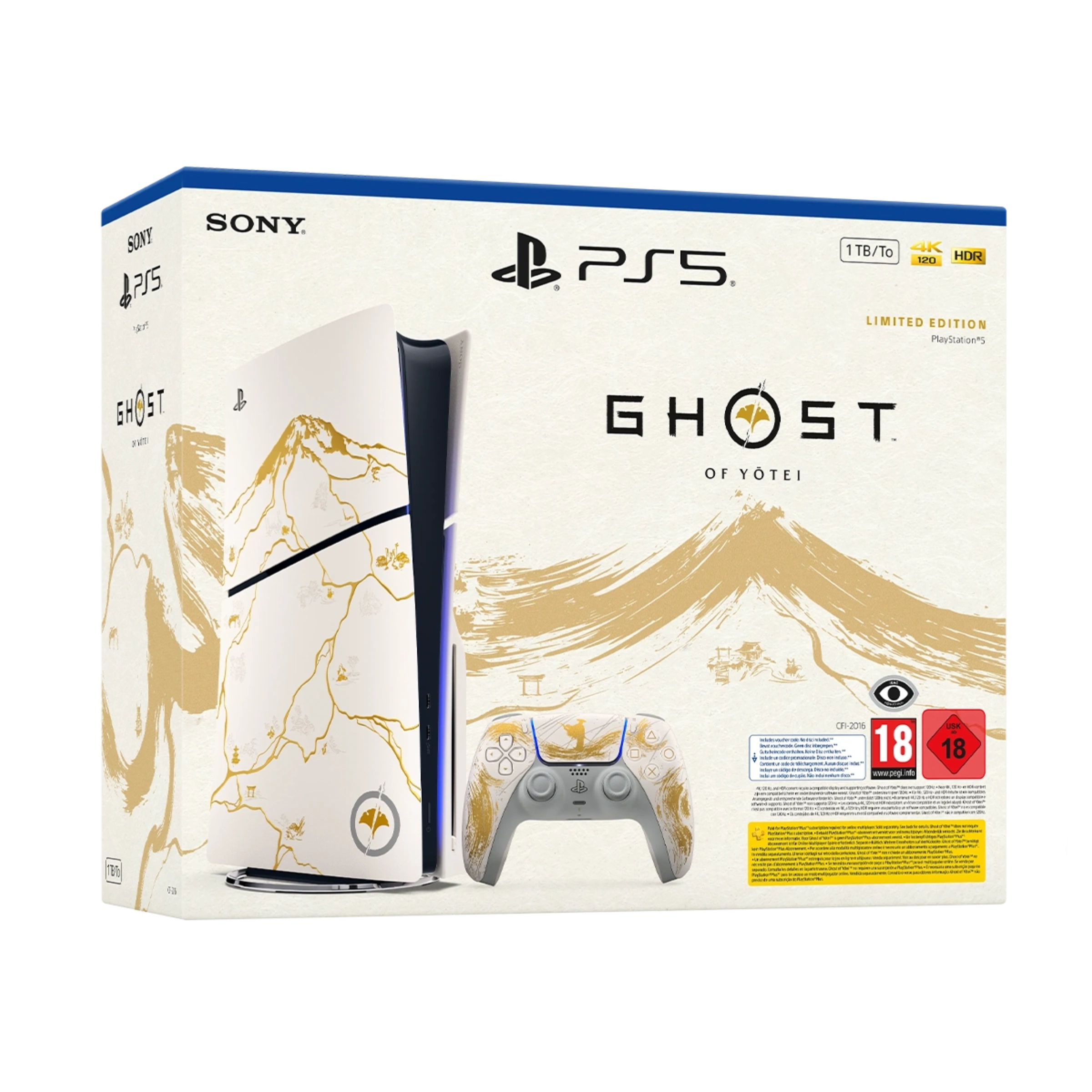 Стаціонарна ігрова приставка Sony PlayStation 5 Slim Blu-Ray 1TB - Ghost of Yotei Gold Limited Edition Bundle (1000048368)