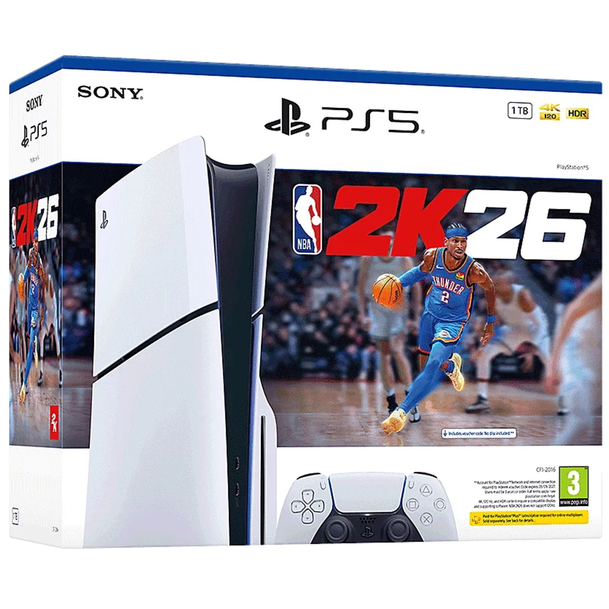 Стационарная игровая приставка Sony PlayStation 5 Slim Blu-Ray 1TB - NBA 2K26 Bundle
