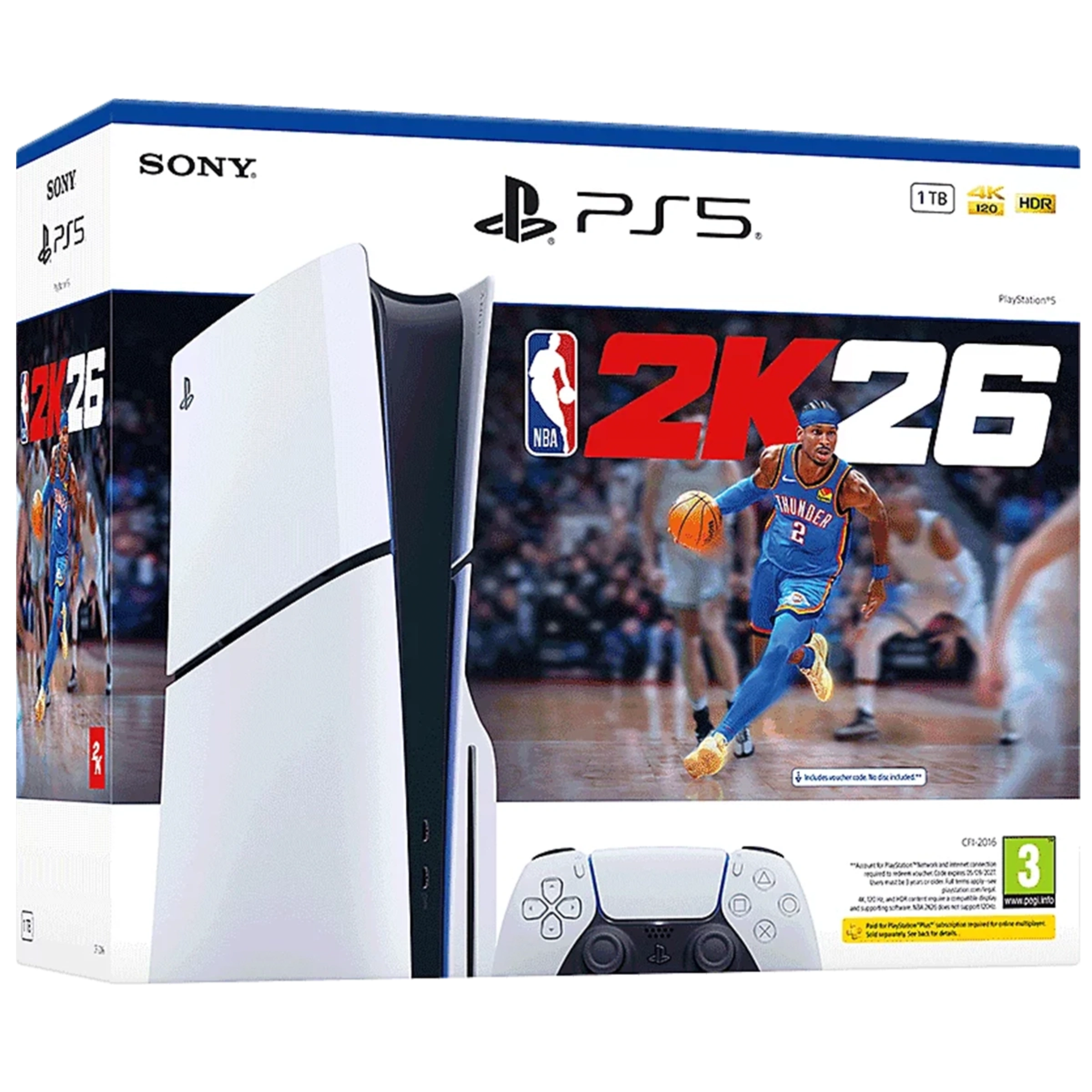 Стационарная игровая приставка Sony PlayStation 5 Slim Blu-Ray 1TB - NBA 2K26 Bundle