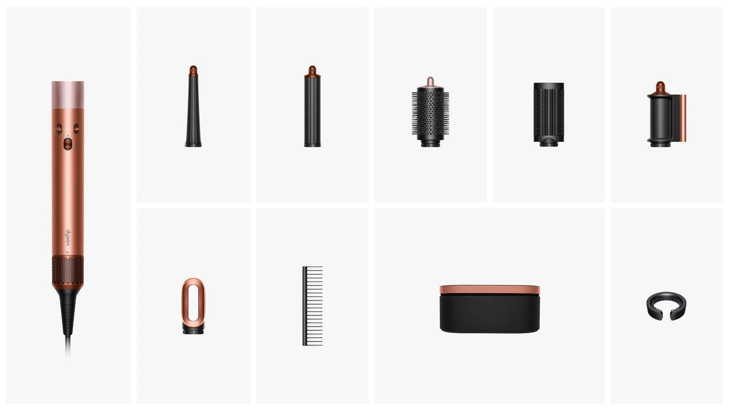 Стайлер для прямого та хвилястого волосся Dyson Airwrap i.d. Multi-Styler and Dryer Straight to Wavy - Amber/Silk (123682-01) EU